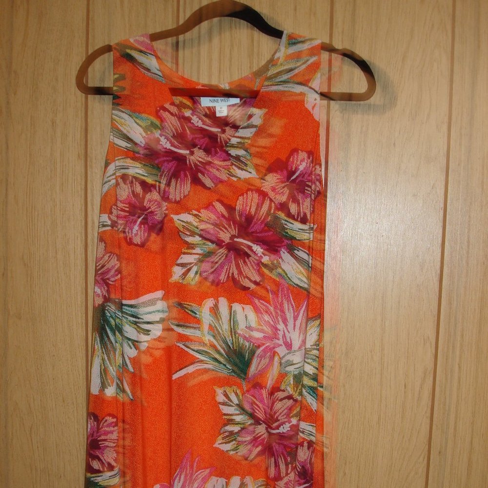 NINE WEST HAWAIIAN MINI DRESS SIZE 10